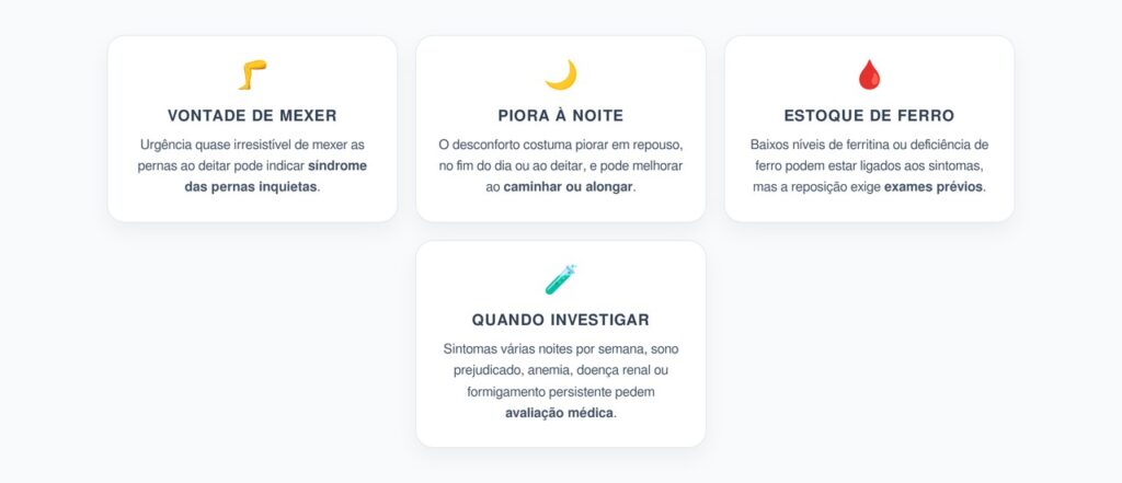 Pernas Inquietas à Noite: O Sinal que Pode Não Ser Ansiedade e Ter Relação com Ferro