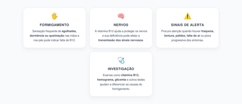 Formigamento nas Mãos e nos Pés: O Sinal de Alerta da Vitamina B12