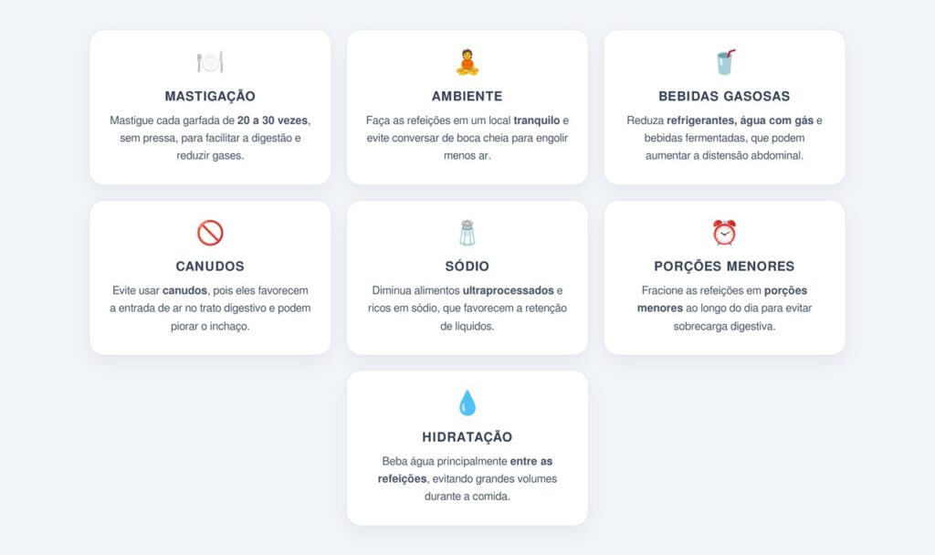 Quais hábitos alimentares previnem o inchaço?