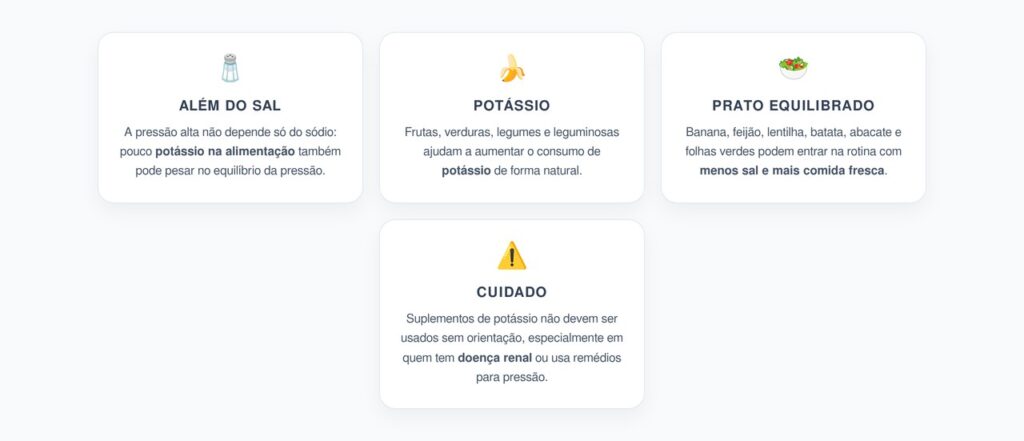 Pressão Alta: O Mineral no Prato que Ajuda Além de Reduzir o Sal