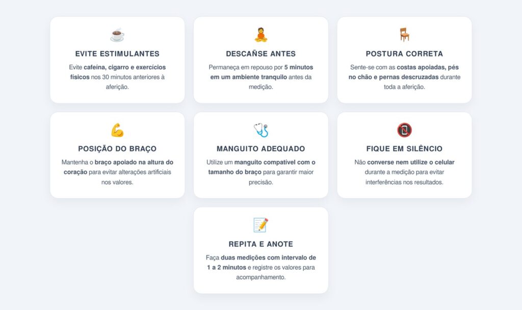 Como aferir a pressão arterial corretamente?
