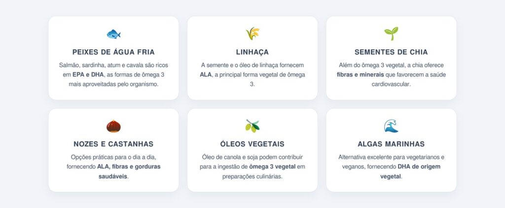 Quais são as melhores fontes naturais de ômega 3?