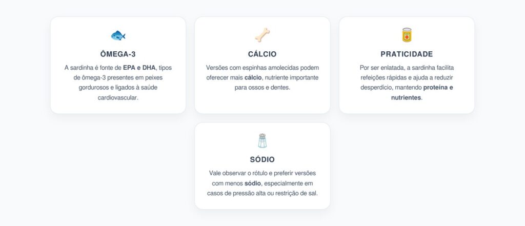 Sardinha em Lata: Ômega-3, Cálcio e Praticidade Sem Gastar Muito