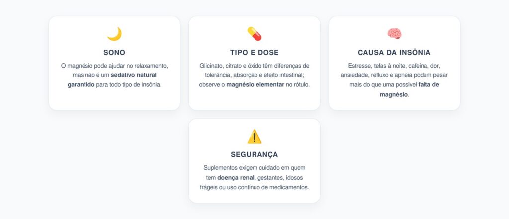 Magnésio para Dormir: Tipo, Dose e Causa da Insônia Importam