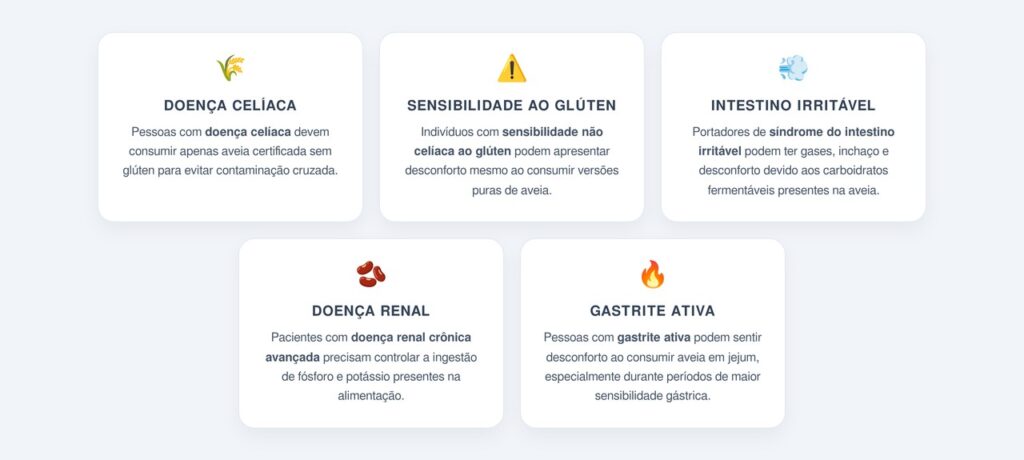 Quem deve evitar ou reduzir o consumo de aveia?
