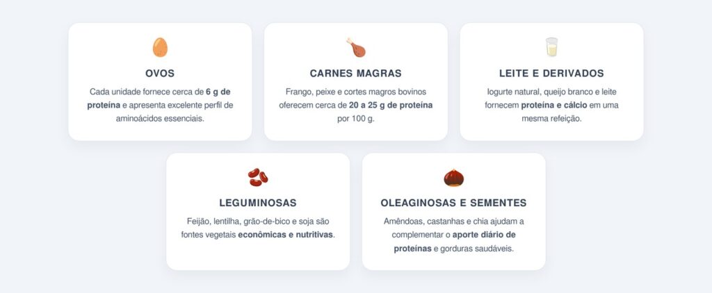 Quais alimentos são as melhores fontes de proteína?