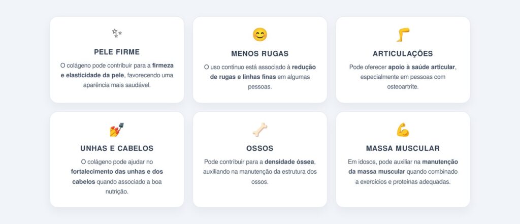 Quais são os principais benefícios do colágeno?