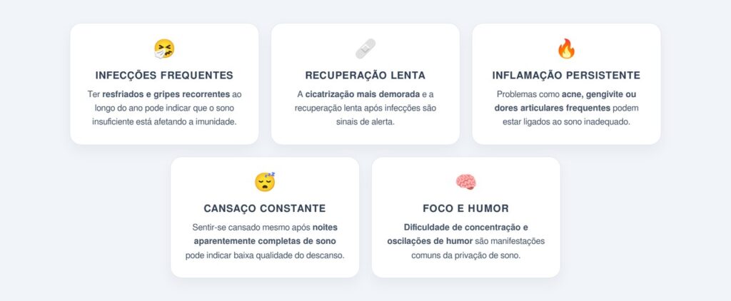 Quais sinais indicam que a falta de sono está afetando o corpo?