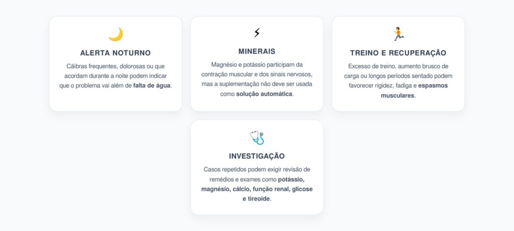Cãibras Noturnas: Quando Investigar Magnésio, Potássio e Treino