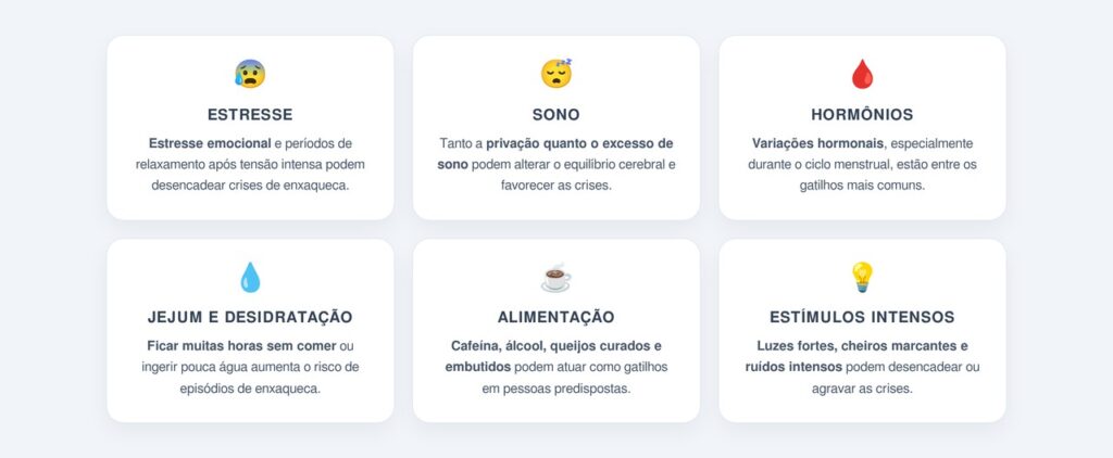 Quais são as causas e os gatilhos mais comuns?