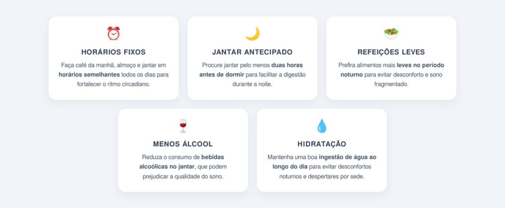 Por que manter horários regulares de refeição ajuda a dormir?