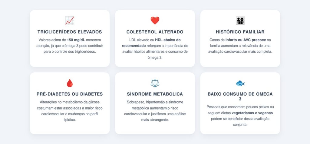 Quando vale a pena avaliar ômega 3 e colesterol juntos?