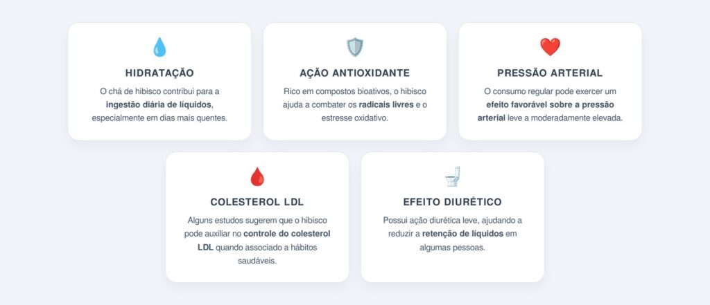 Quais são os principais benefícios do chá de hibisco?
