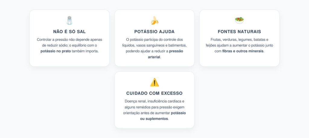 Pressão Alta: O Papel do Potássio Além do Sal