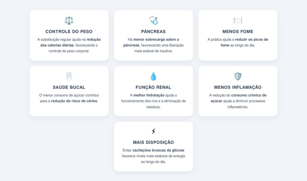 Quais benefícios surgem ao adotar essa troca regularmente?