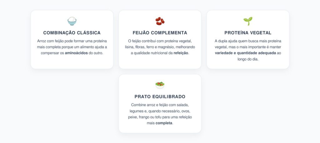 Arroz com Feijão: Proteína Completa no Prato Brasileiro