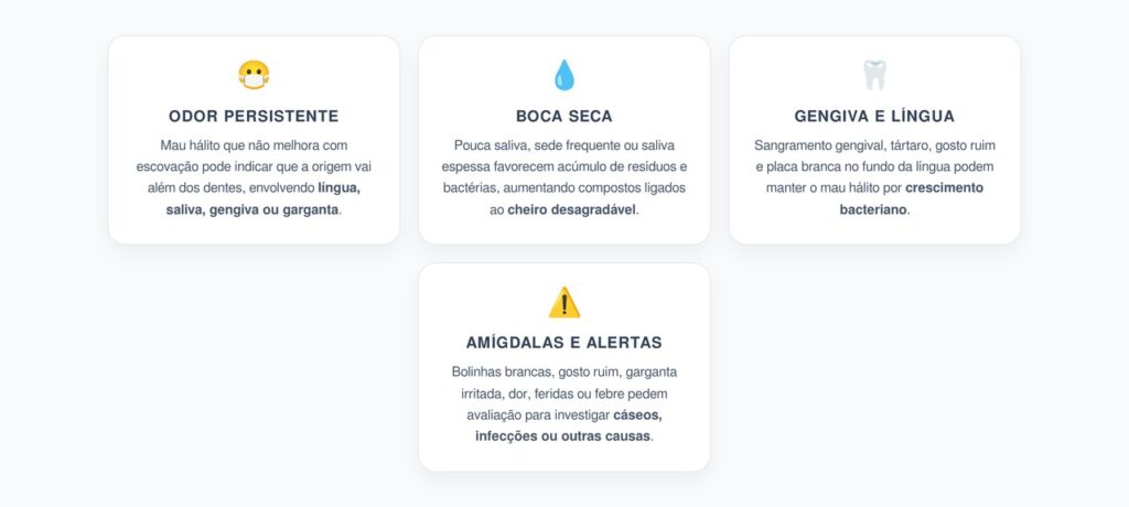Mau Hálito Persistente: Quando Boca Seca, Gengiva e Amígdalas Podem Ser a Causa