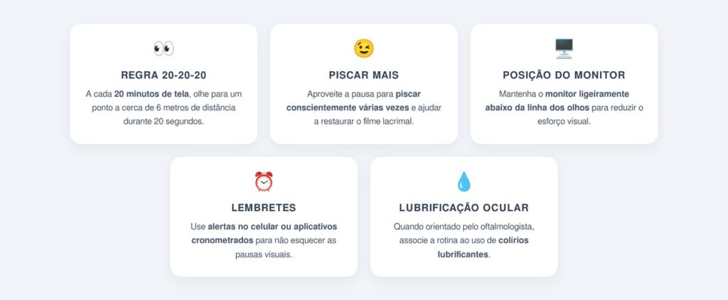 Como aplicar a regra 20-20-20 no dia a dia?