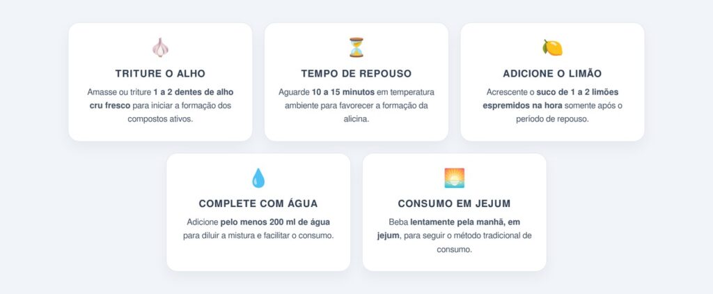 Como preparar o alho cru com limão em jejum corretamente?