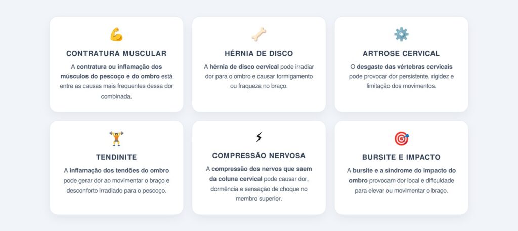 Quais são as principais causas dessa dor combinada?
