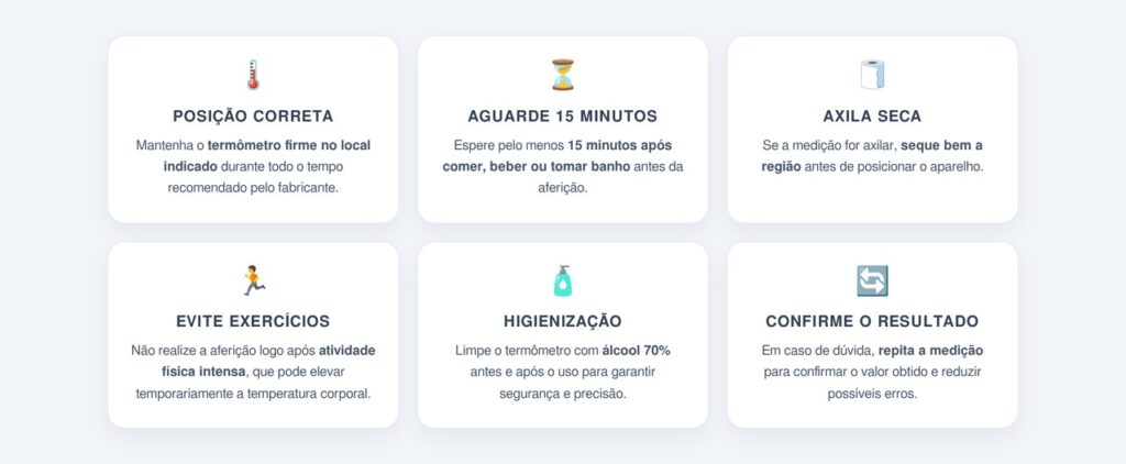 Como medir a temperatura corretamente?
