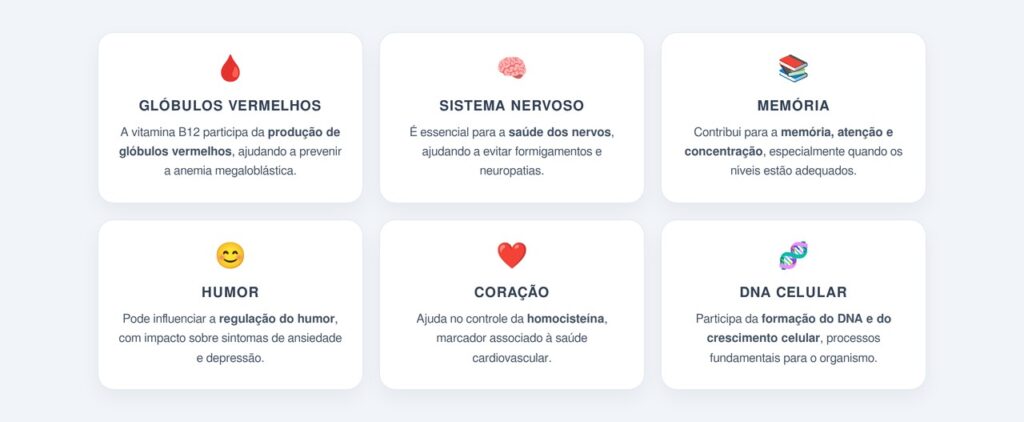Quais são os principais benefícios da vitamina B12?