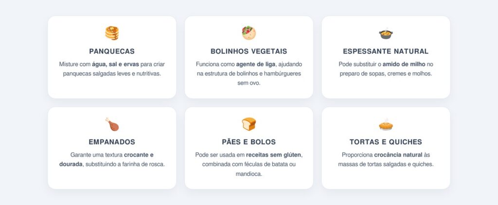 Como usar a farinha de grão-de-bico em receitas?