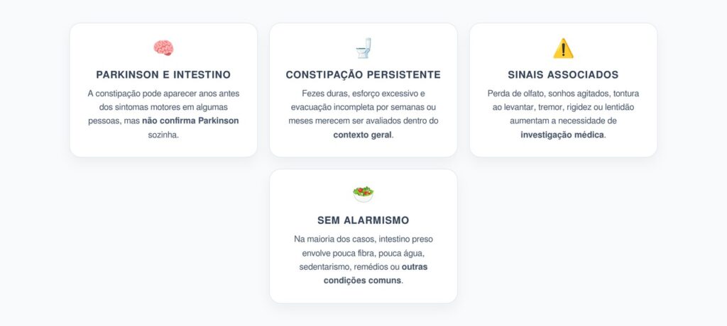 Parkinson e Intestino: Quando a Constipação Persistente Merece Atenção