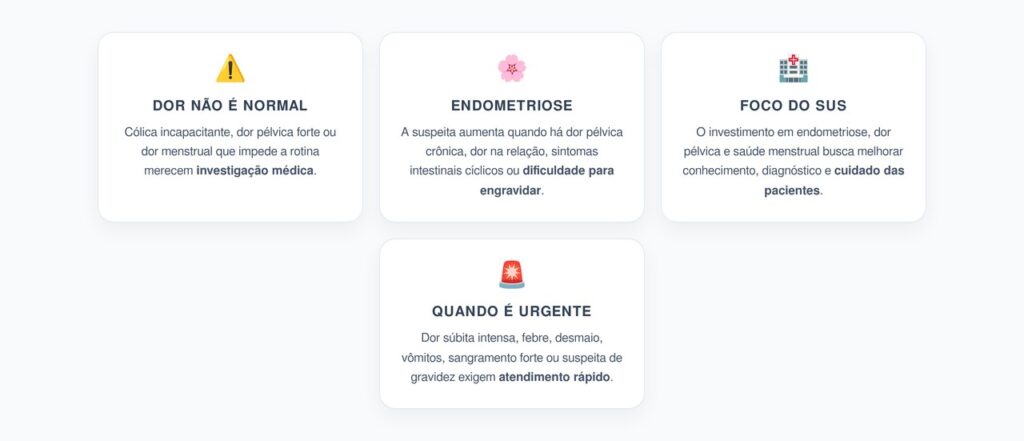 Dor Pélvica Forte: Endometriose e Saúde Menstrual Entram no Foco do SUS