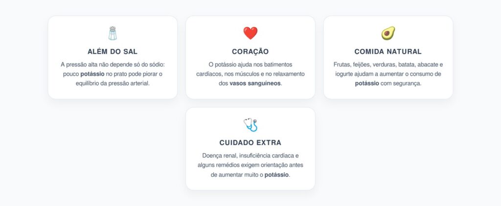 Pressão Alta Além do Sal: O Papel do Potássio na Saúde do Coração