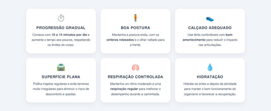 Como caminhar de forma segura e eficaz?