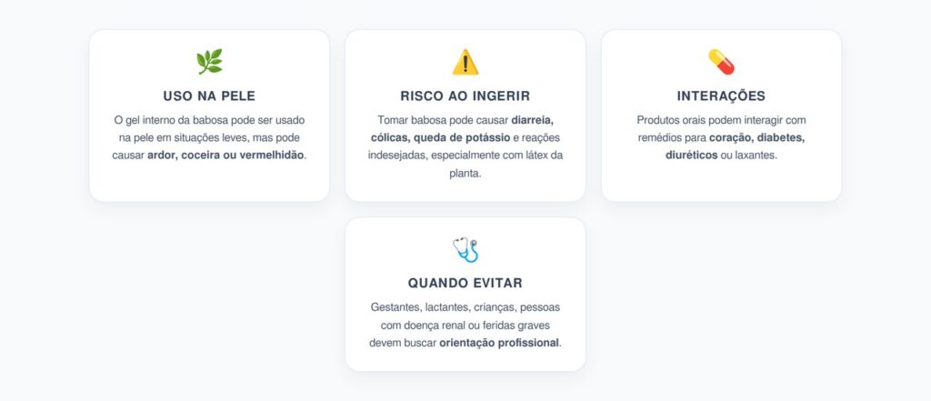 Babosa na Pele x Babosa Ingerida: A Diferença de Segurança