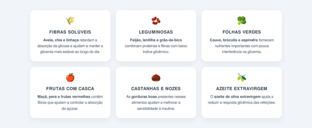 Quais alimentos ajudam a manter a glicemia equilibrada?