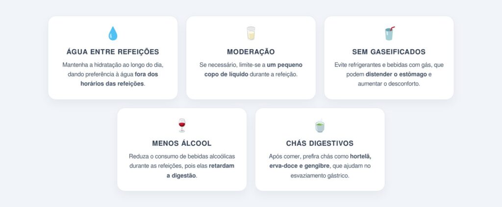 Por que reduzir líquidos durante as refeições ajuda?