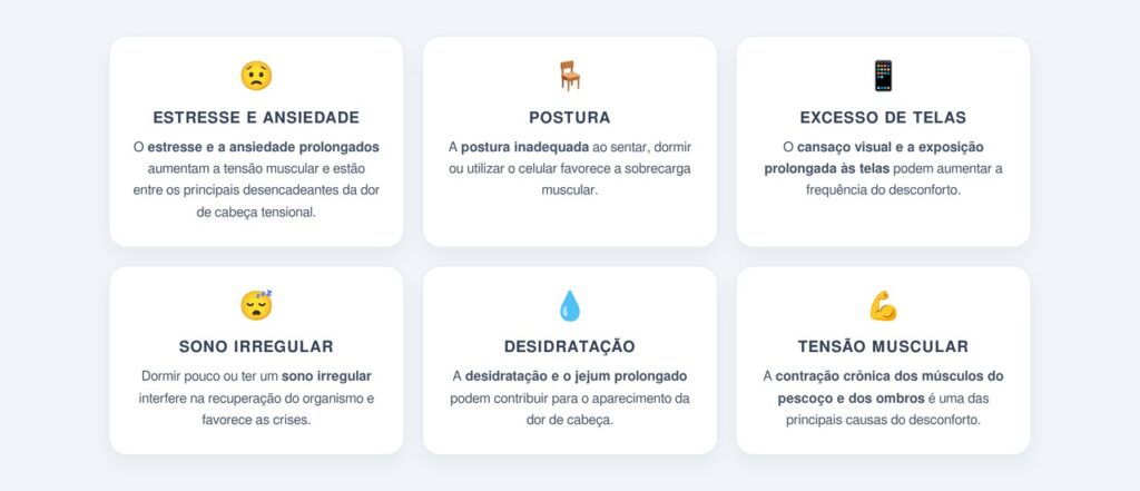 Quais são as principais causas e gatilhos?