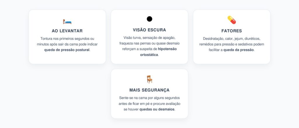 Tontura ao Levantar da Cama: Sinais de Queda de Pressão Postural