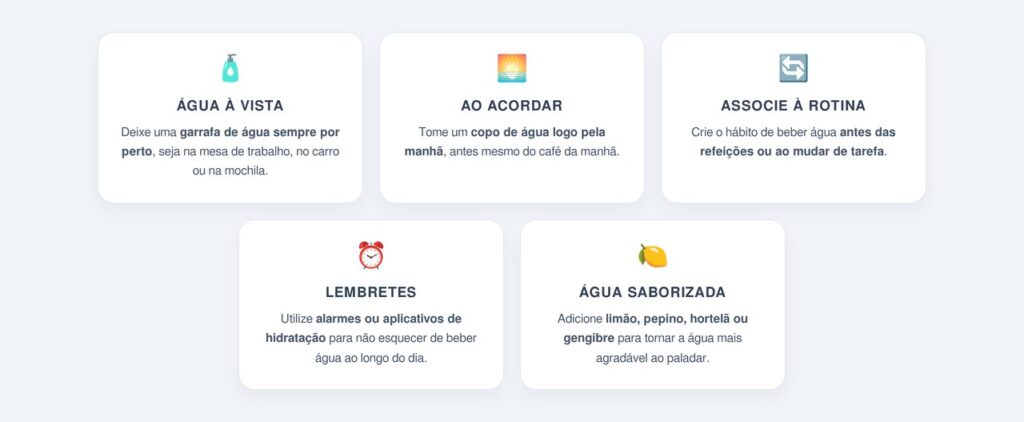 Quais mudanças ajudam a beber mais água?