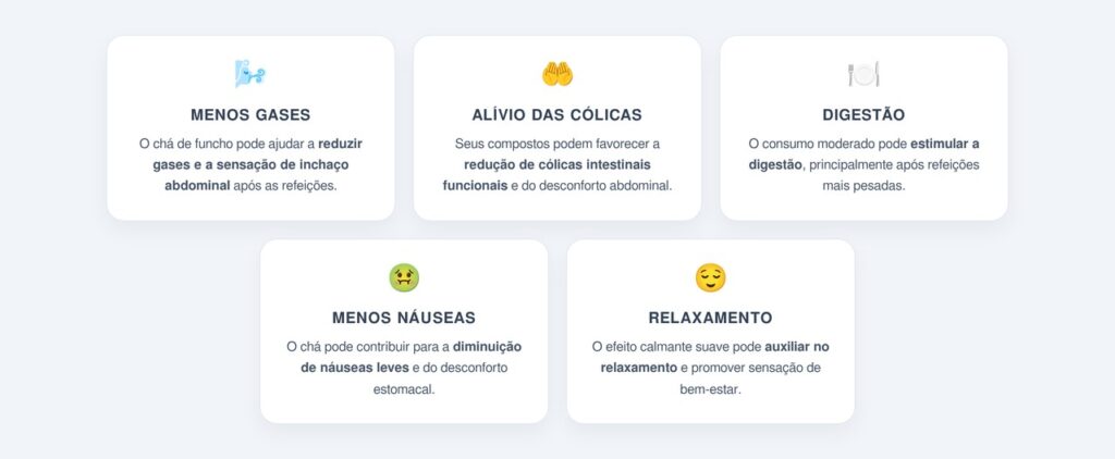 Quais são os benefícios do chá de funcho?