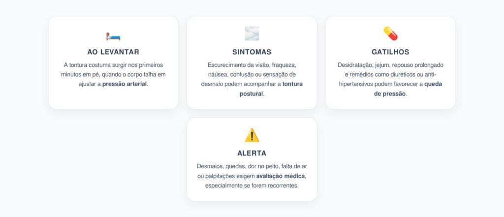 Tontura ao Levantar: Sinais de Queda de Pressão Postural