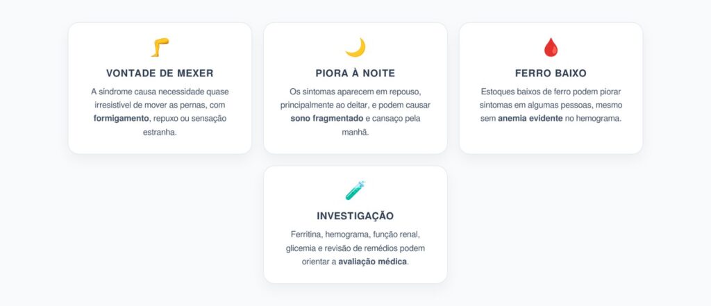 Pernas Inquietas à Noite: Quando Pode Ser Ferro Baixo