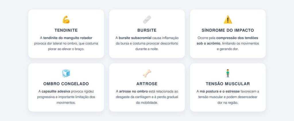 Quais condições estão por trás do incômodo?