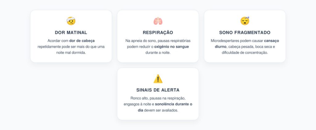 Dor de Cabeça ao Acordar: O Sinal Matinal que Pode Indicar Apneia do Sono
