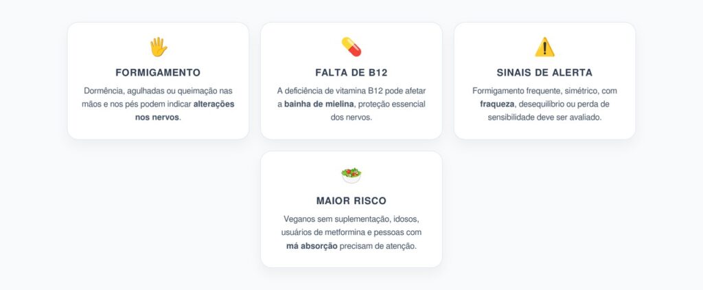 Formigamento nas Mãos e nos Pés: O Sinal Silencioso da Falta de Vitamina B12