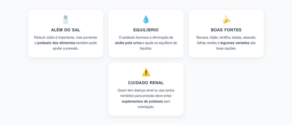 Potássio e Pressão Alta: O Mineral Esquecido que Vai Além do Sal
