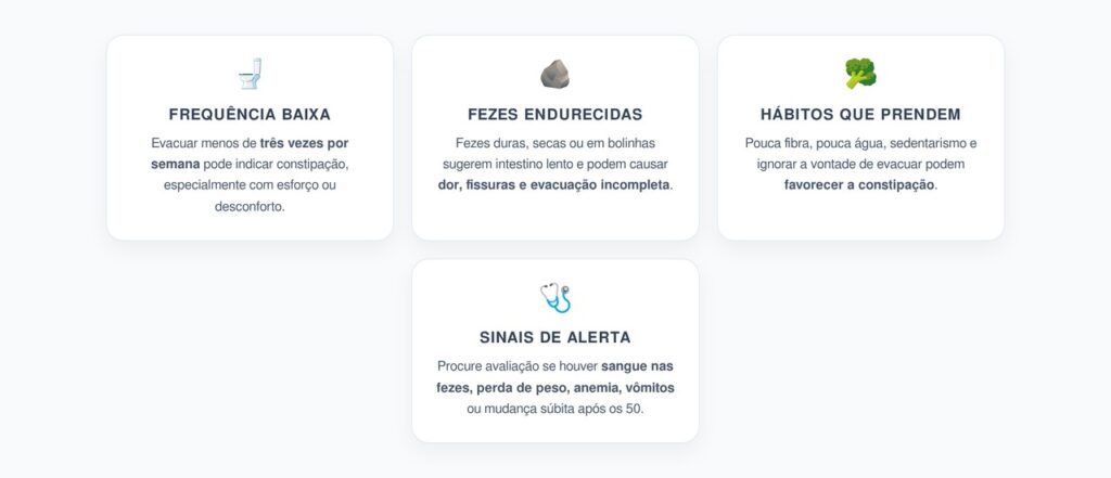 Constipação: Quando Evacuar Menos de Três Vezes por Semana Vira Alerta