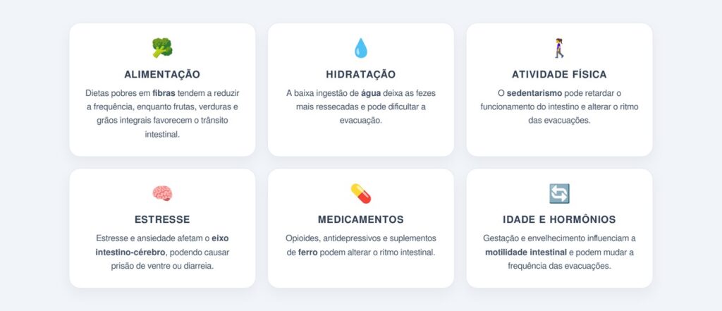 Quais fatores influenciam a frequência das evacuações?