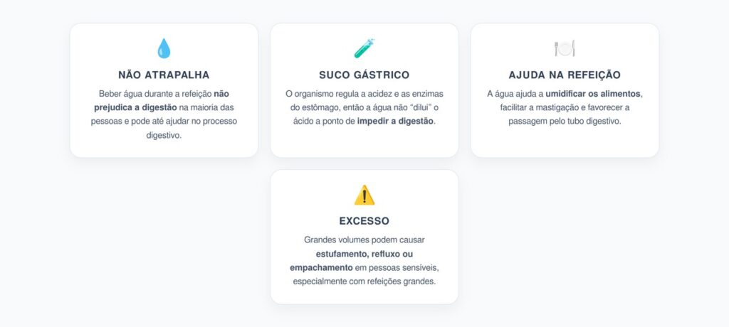 Água Durante a Refeição: O Mito Sobre Atrapalhar a Digestão