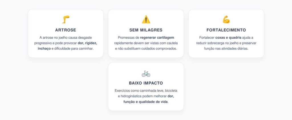 Artrose no Joelho: Como Proteger a Articulação Sem Promessas Milagrosas