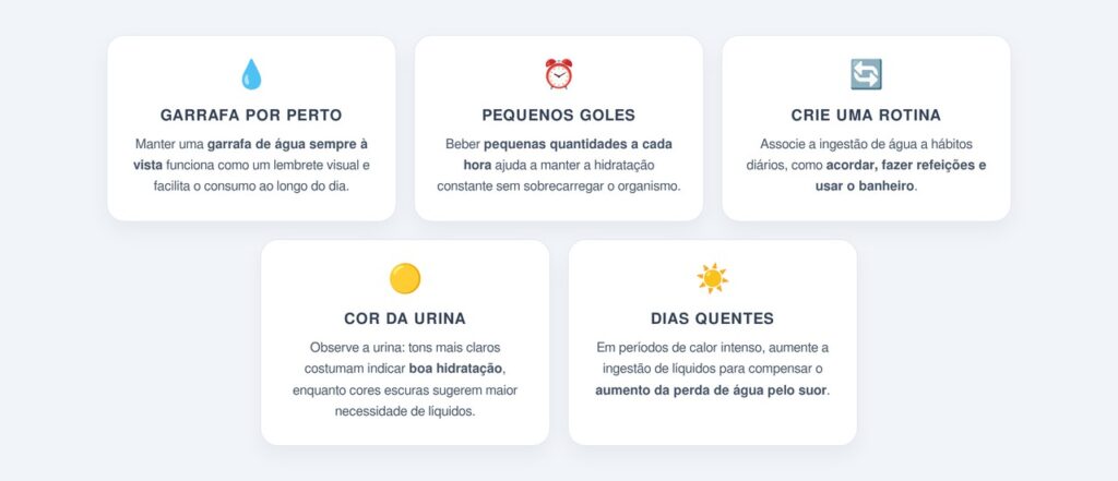 Qual a melhor forma de se hidratar ao longo do dia?
