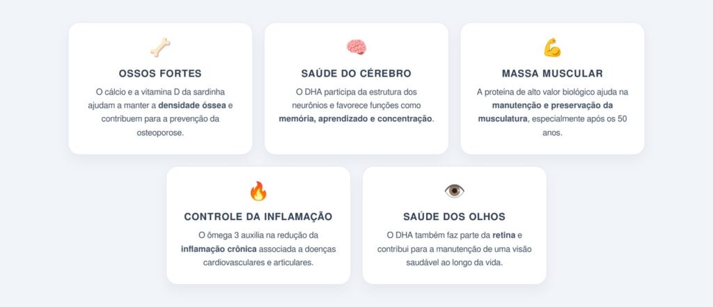 Quais outros benefícios a sardinha oferece?